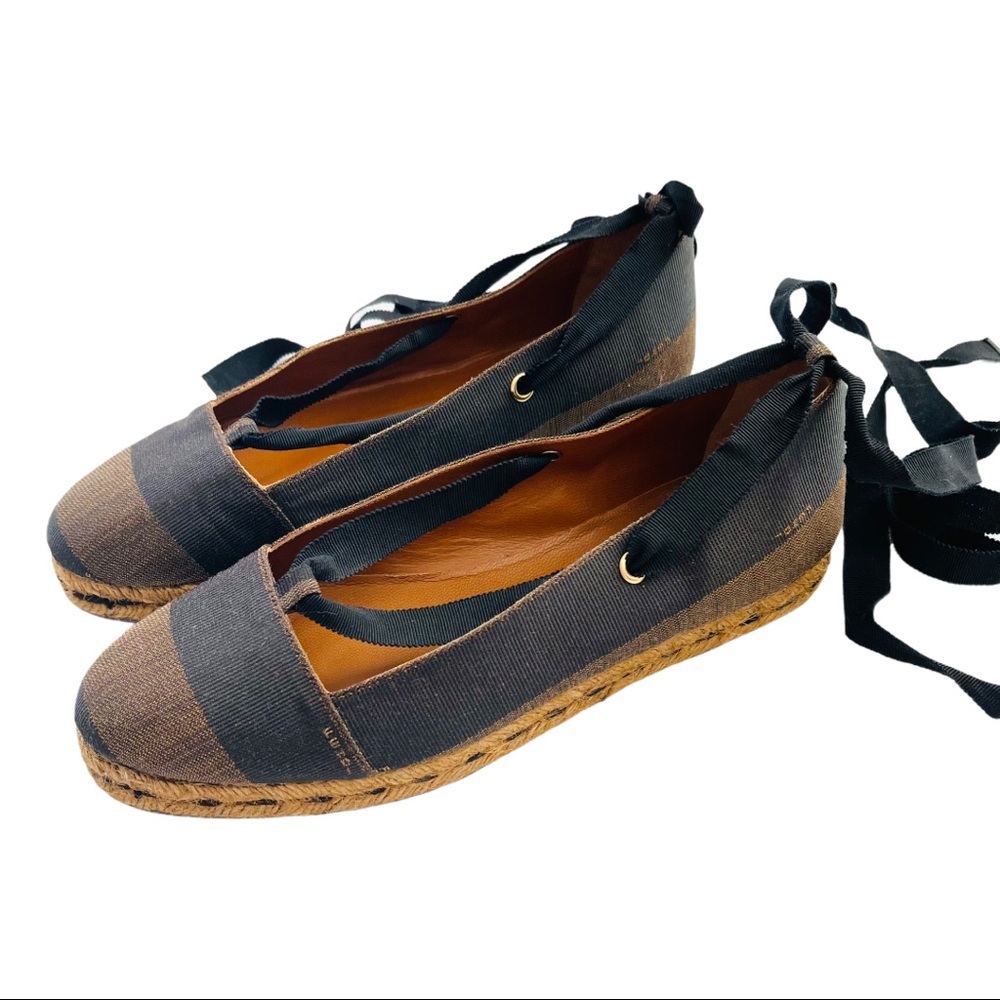 FENDI Ballerina Pequin Espadrilles - sz38